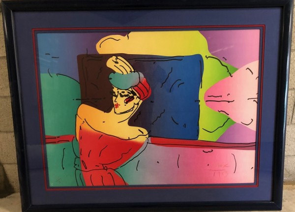 "Lady By The Window" Lithograph by Peter Max from the Ladies of the 80's Suite