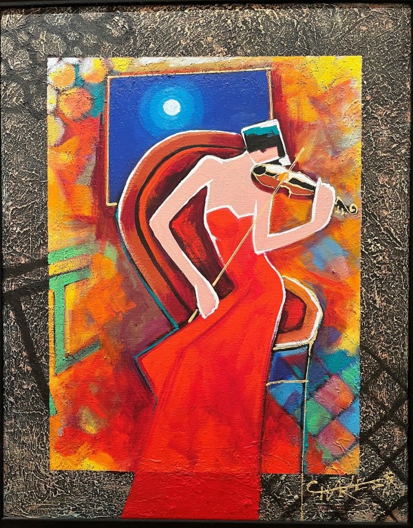 "Moonlit Movement" Original Acrylic on Canvas by Charles Lee