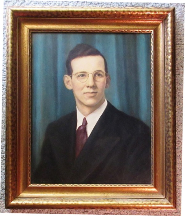 Original Oil on Board Portrait of a Man 1944 by Emil Hermann