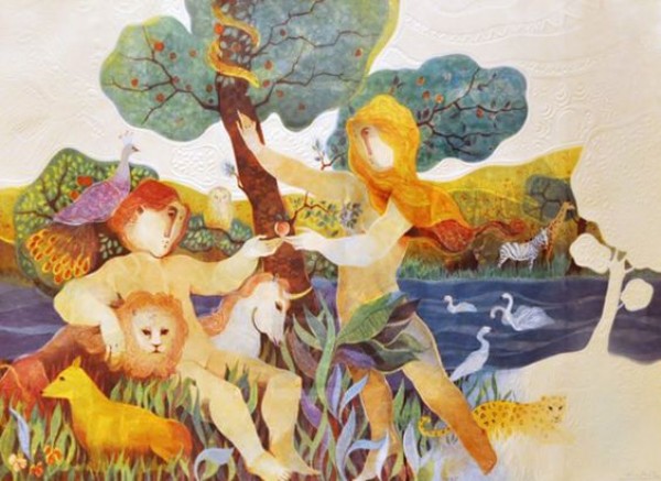 "Garden of Eden" Lithograph by Alvar Sunol