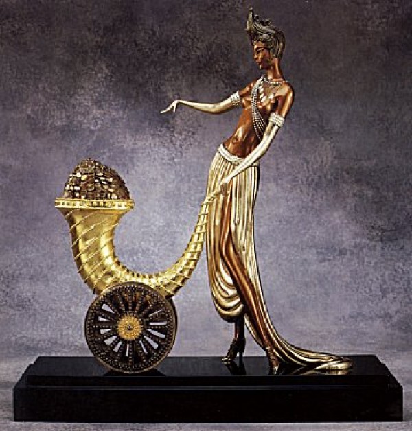 "Cornucopia" Bronze Sculpture by Erte