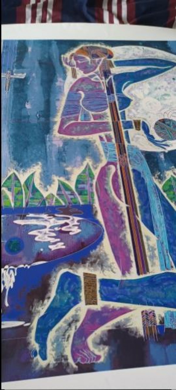 "Splendor" AP Serigraph on Paper by Lu Hong