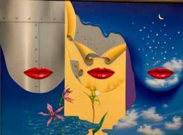 "Three Faces" Original Acrylic on Canvas by Rick Garcia