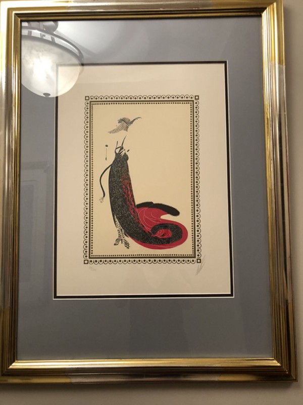 "Black Magic" Framed Lithograph by Erte