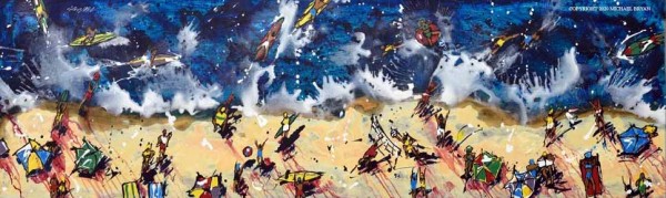 "Beach Day, Wet/Dry" Limited Edition Giclee on Paper, Canvas or Aluminum