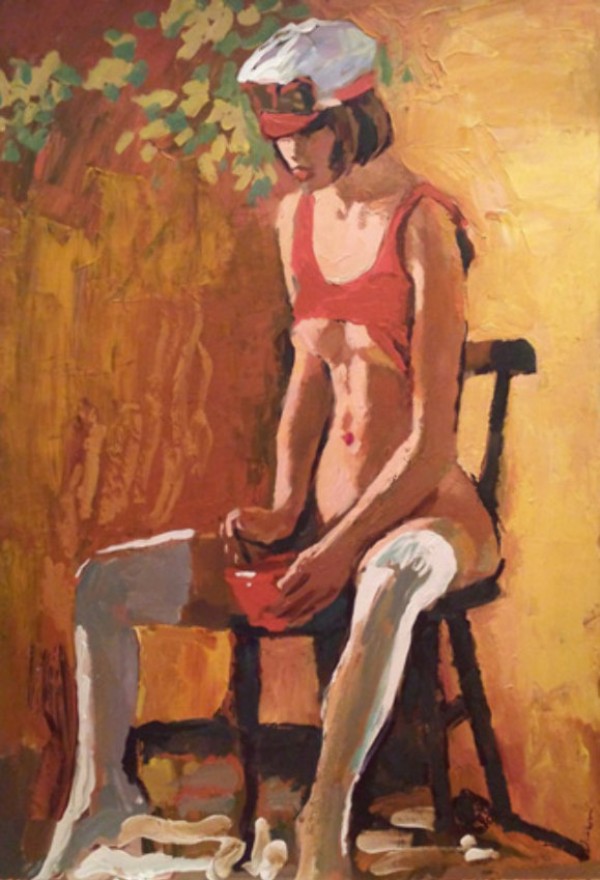 "Crazy Girl" Original Acrylic/Canvas by Nicola Simabri