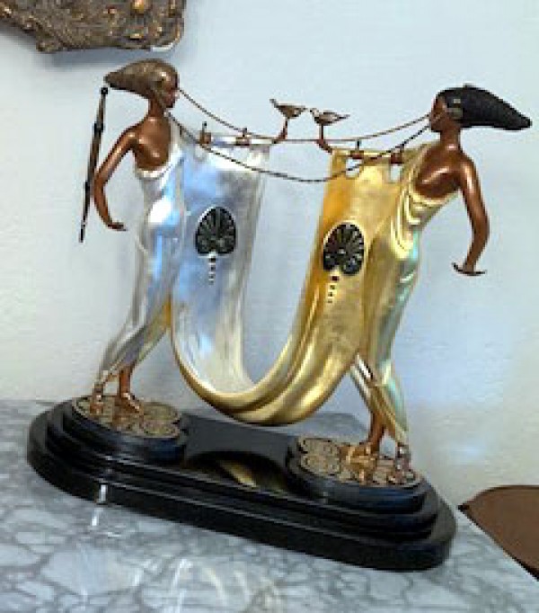 "Sisters" Bronze Sculpture by Erte