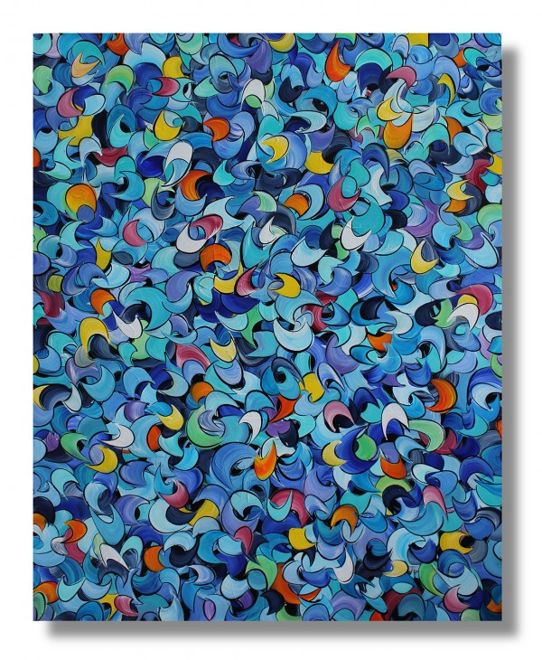 "Once The Sun Hits The Water" Original Acrylic on Wood Panel by Mark & Elena Erickson