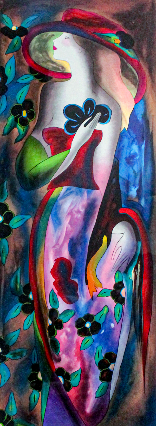 Le Orchidee Noir serigraph by Linda Le Kinff
