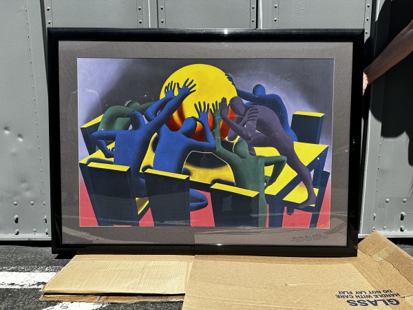 Earth Inc. II (1990) serigraph by Mark Kostabi