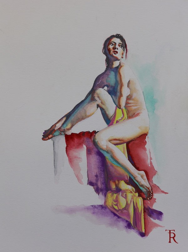 "Watercolor Study #0498" Original Watercolor on Paper by Tomasz Rut