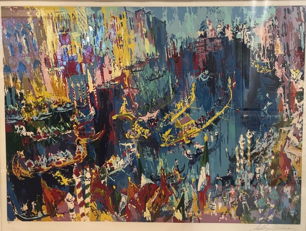 Regatta of the Gondoliers Serigraph on Paper by LeRoy Neiman