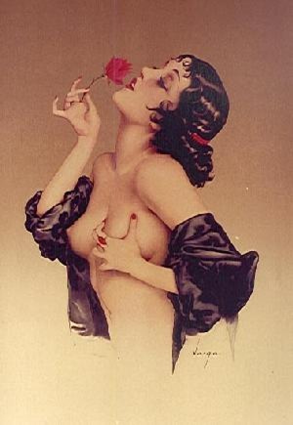 "Memories of Olive" Deluxe Edition Serigraph on Arches Paper by Alberto Vargas