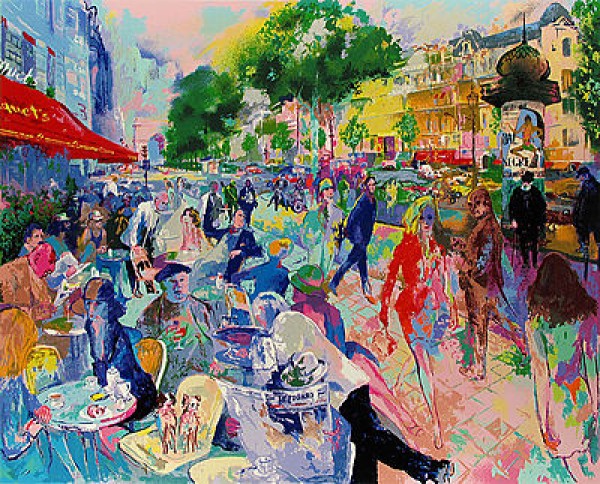 "Cafe Fouquets" limited edition hand signed Serigraph by LeRoy Neiman Wanted
