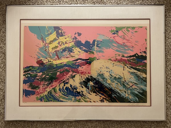 "Moby Dick Assaulting the Pequod"  Lithograph from the Moby Dick Suite by LeRoy Neiman
