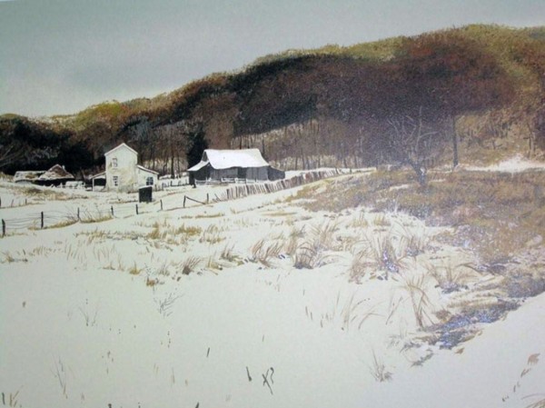 "Snow Drift" Limited Edition LIthograph by Adolf Sehring