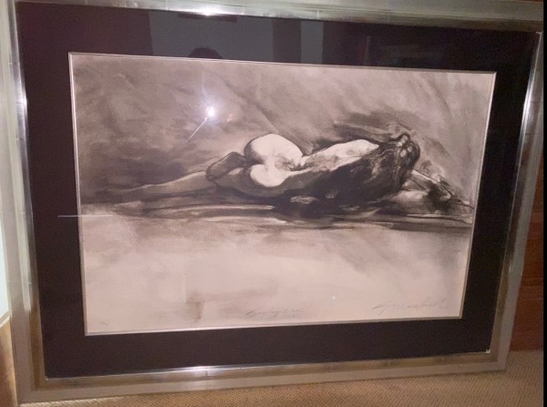 "Reclining Nude" serigraph by Richard MacDonald