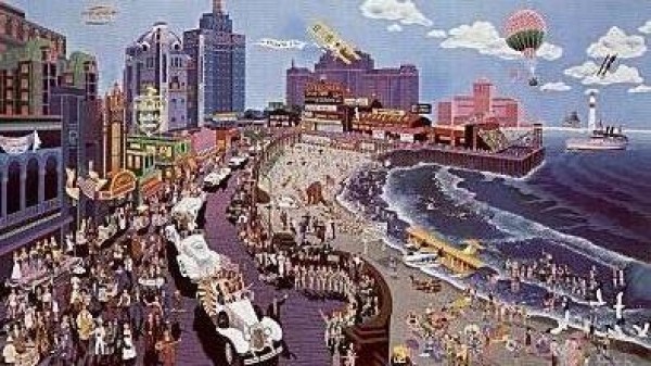 "Boardwalk Of Atlantic City" Serigraph by Melanie Taylor Kent