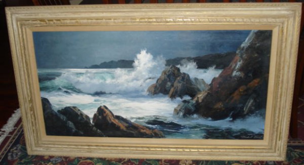 "Untitled" Seascape Framed Original Oil on Canvas by Marshall Merritt