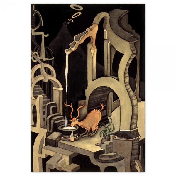 "The Stag at Eve" Serigraph on Archival Panel by Dr. Seuss