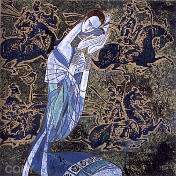 "Messenger" Serigraph by Ting Shao Kuang