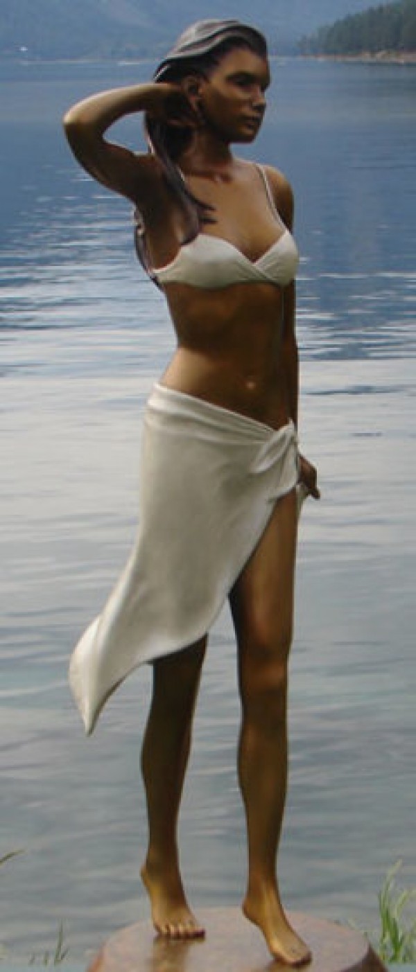 "By The Sea" Bronze Sculpture by Ramon Parmenter