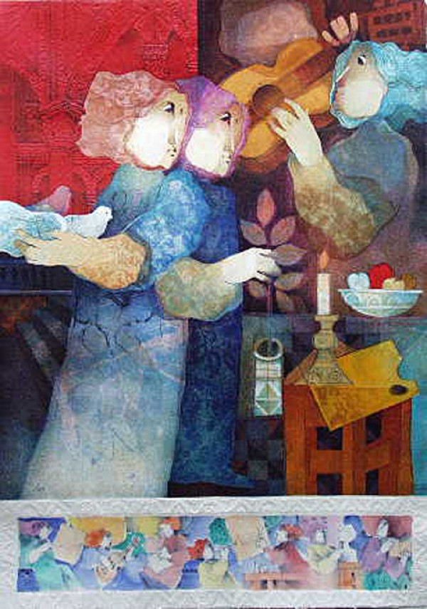 "Les Muses de l'artista" Lithograph by Alvar Sunol