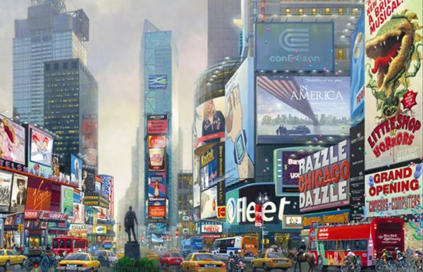 1 Time Square 2006 Seriolithograph in Color on Paper by Alexander Chen