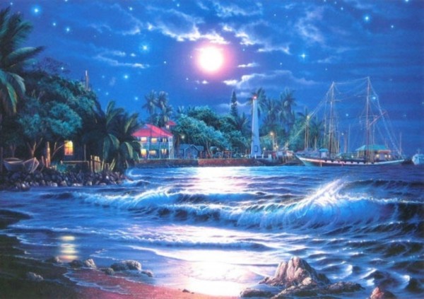 "Lahaina Starlight" Framed Artagraph by Christian Riese Lassen