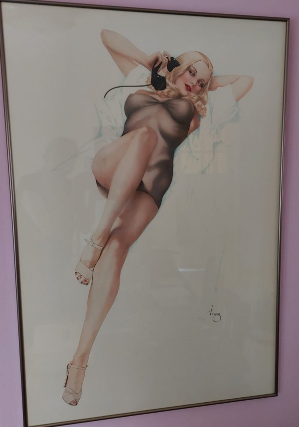 First Love Lithograph on Opalesque by Alberto Vargas