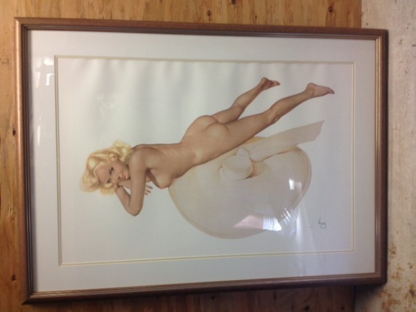 Legacy Nude #3, "Sand Witch" Framed Lithograph/Arches by Alberto Vargas