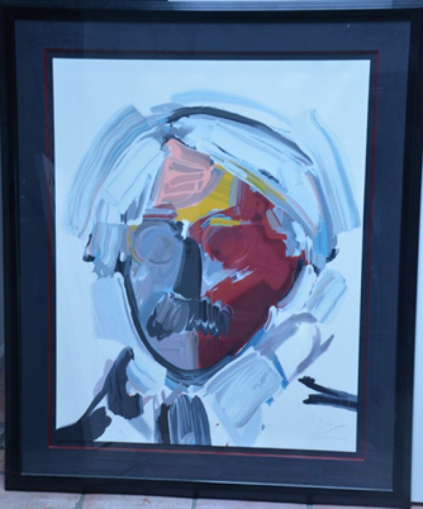 "Andy With Mustache" Serigraph on Paper by Peter Max