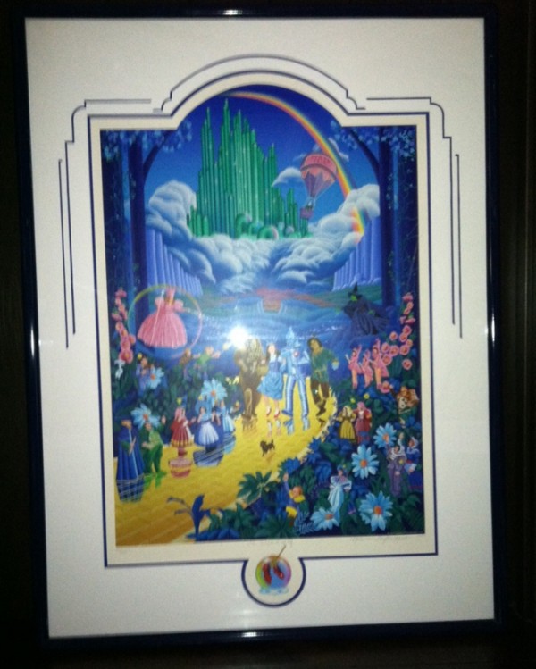 "Wizard of Oz" Framed Serigraph with Remarque by Melanie Taylor Kent