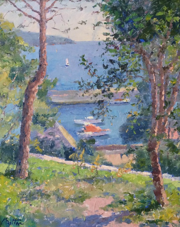 "Une Trouee Sur La Mediterranee" Original Oil on Canvas by Pierre Bittar