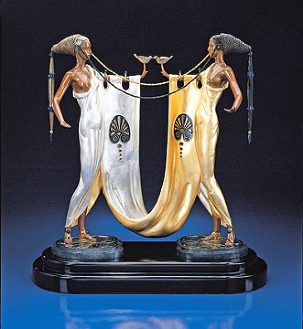 "Sisters" Bronze Sculpture by Erte