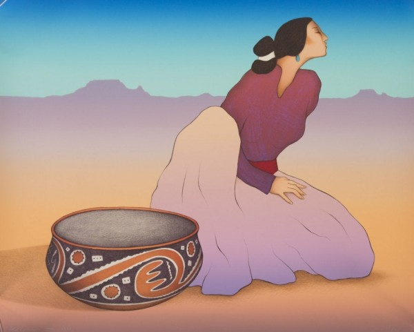 "Tonto Woman" Lithograph on Paper by RC Gorman
