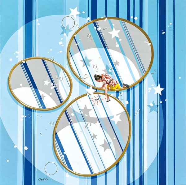 "Pop" pigment print on canvas by Philippe Bertho