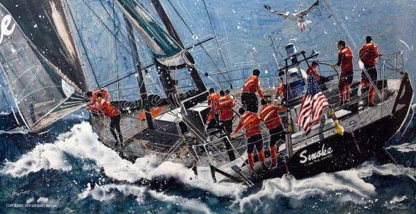 "Smoke On The Water" Mixed Media on Aluminum by Michael Bryan