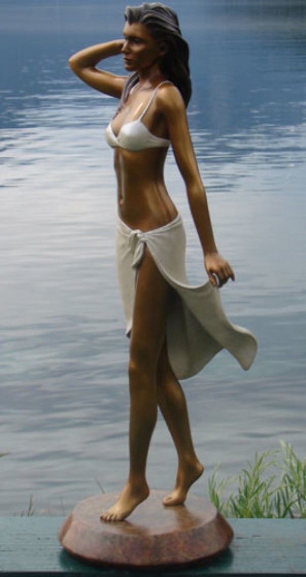 "By The Sea" Bronze Sculpture by Ramon Parmenter