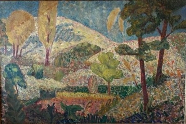 “Dunes Landscape” original oil on canvas by Fred Biesel