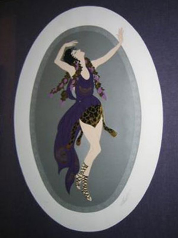 "Bacchant" 1987 serigraph by Erte