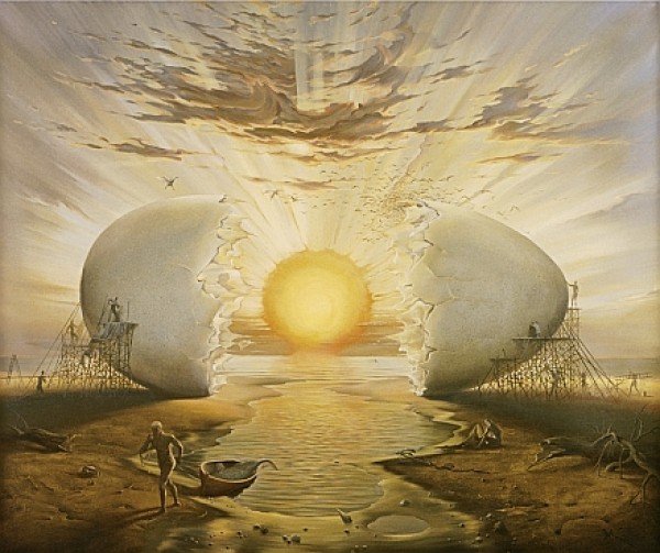 "Sunrise By The Ocean" Giclee on Canvas by Vladimir Kush