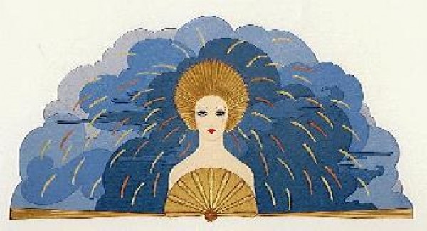 Storm1987 Framed serigraph from the Storm & Harvest Suite by Erte