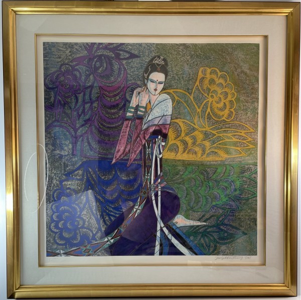 "The Bride" Serigraph by Ting Shao Kuang