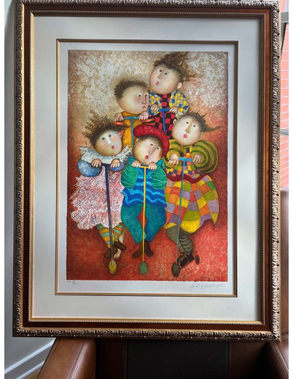 "Les Trottinettes" Lithograph by Graciela Rodo Boulanger