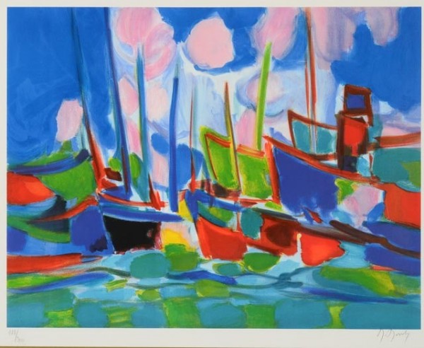 "Marine aux Nuages" Lithograph by Marcel Mouly