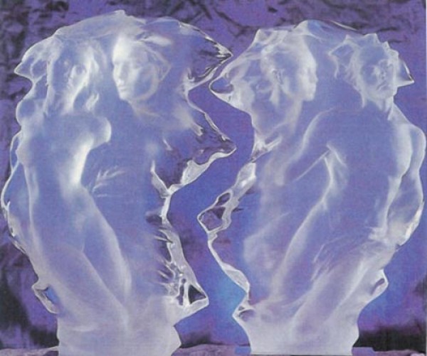 Duet, Pair of Male & Female 1/2 Life Size Acrylic Scultures by Frederick Hart