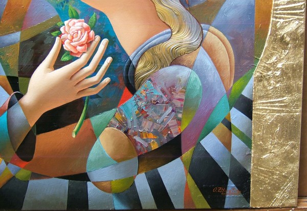 "Tonight We Are Together" Original Mixed Media on Canvas by Oleg Zhivetin