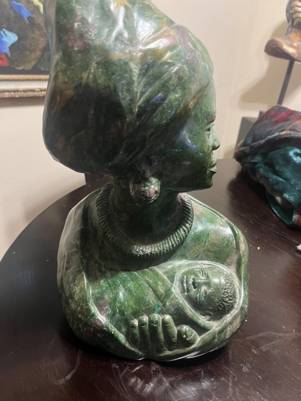 "Women with Child" Vendite Stone Sculpture by James Tandi
