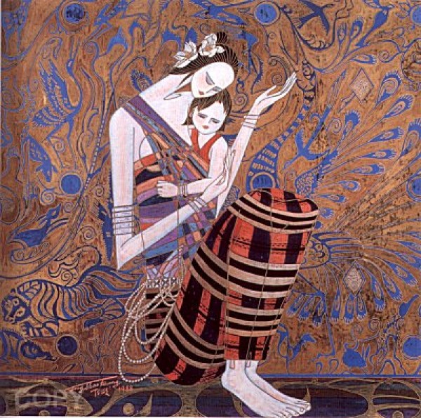 "Lullabye" Serigraph on Paper by Kuang Shao Ting